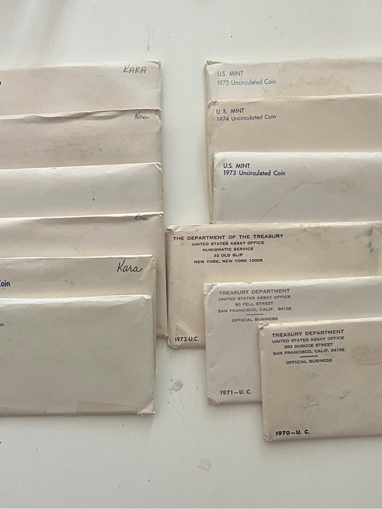 Other - 1970-1981 uncirculated us coin mint set - lot of 12